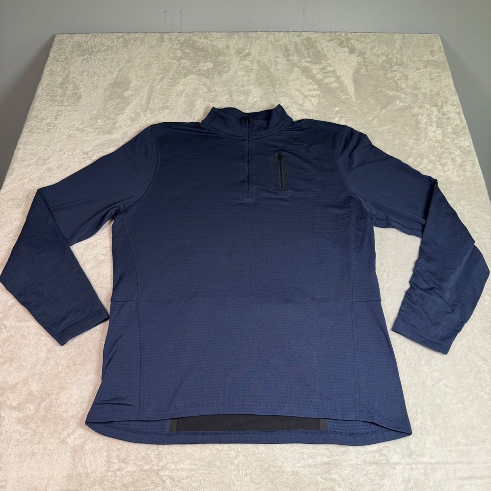 NWT Ten Thousand‎ Mens The Over Zip Pullover Navy Blue Polartec Powergrid XL